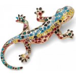 Oliver Weber pozlacená brož s krystaly Gaudí Drac 58045G – Sleviste.cz