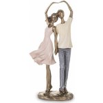 Plastika - zamilovaný pár sv.růžový - 30 cm – Zboží Dáma