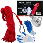 KRAFT&DELE Magnet fishing 140kg oboustranný pro lovce pokladů KD10415 – Zboží Dáma