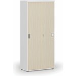 Primo Skříň se zasouvacími dveřmi WHITE, 1781 x 800 x 420 mm, bílá/bříza – Zboží Dáma