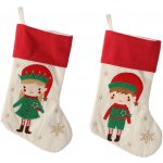 Pro-Tech shop Vánoční ponožka na dárky elf 46cm béžová 69896 – Hledejceny.cz