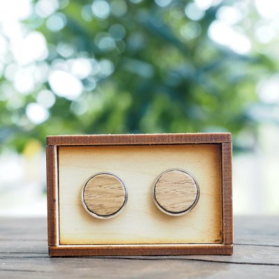 Wood Style manžetové knoflíčky dub – Sleviste.cz