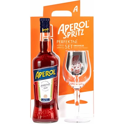 Aperol 11,0% 0,7 l (dárkové balení 1 sklenice) – Zbozi.Blesk.cz