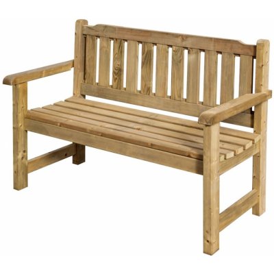 Kondela Dřevěná zahradní lavička šedá 124 cm KOLNA – Zboží Dáma