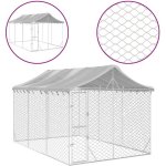 vidaXL Venkovní psí kotec se střechou stříbrný 300 x 4,5 x 250 cm – Zboží Dáma vidaXL Venkovní psí kotec se střechou stříbrný 300 x 4,5 x 250 cm – Zboží Dáma