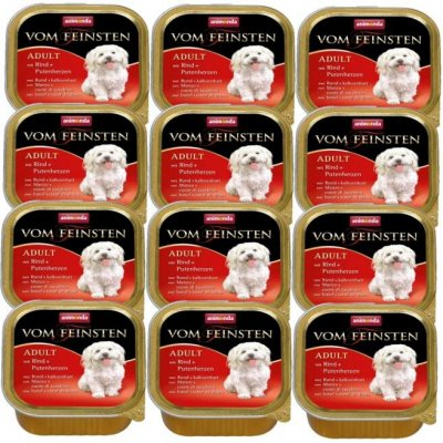 Animonda Vom Feinsten Adult Dog hovězí a krůtí srdce 12 x 150 g – Hledejceny.cz