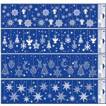 Anděl Přerov Okenní fólie pruhy visící ozdoby bílé s glitry 64 x 15 cm – Hledejceny.cz
