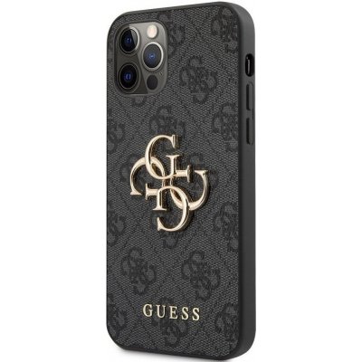 Pouzdro Guess Big 4G Metal Logo Case Apple iPhone 12/12 Pro, šedé – Zboží Mobilmania