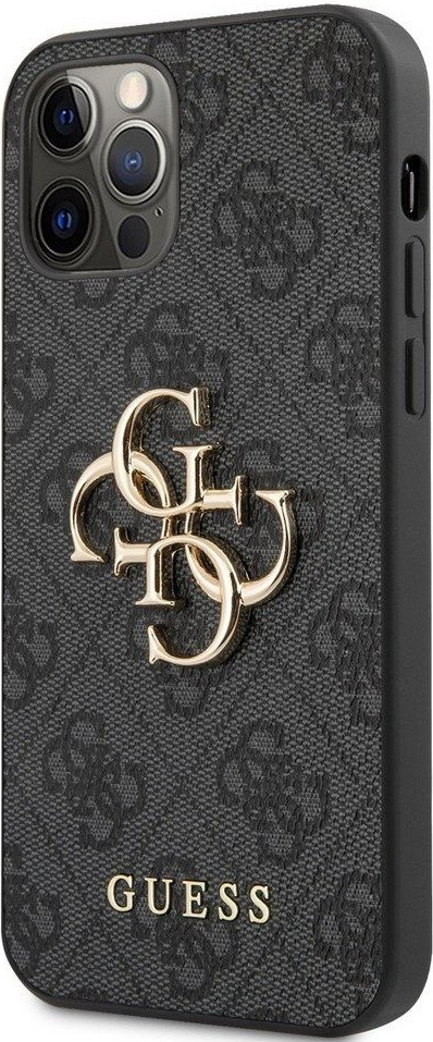 Pouzdro Guess Big 4G Metal Logo Case Apple iPhone 12/12 Pro, šedé