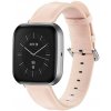 Řemínek k chytrým hodinkám BStrap Leather Lux pro Fitbit Versa 3, sand pink STR00313