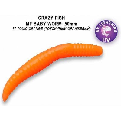 Crazy Fish Trout Baby Worm MF Floating 5 cm 77 Toxic Orange Kreveta 8 ks – Zbozi.Blesk.cz