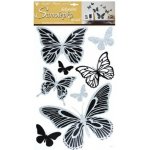 Anděl 10232 samolepící dekorace motýli se stříbrnými glitry 60x32 cm – Zbozi.Blesk.cz