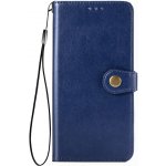 PROTEMIO 25094 LEATHER BUCKLE Peňaženkový obal Samsung Galaxy S20 FE modrý
