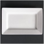 Lumina Fine China Lumina obdélníkové talíře se širokým okrajem 200x 130mm 6 ks