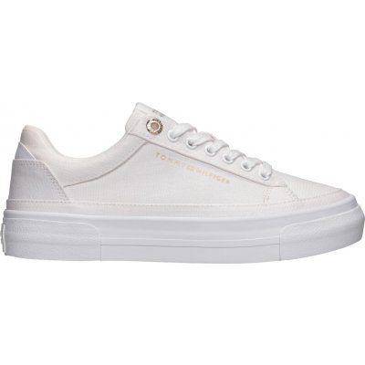Tommy Hilfiger TH FOXING PLATFORM CANVAS Bílá Zlatá – Sleviste.cz