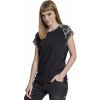 Dámská Trička Urban Classics Ladies Contrast Raglan Tee black darkcamo