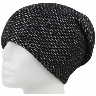 Biju dámská pletená zimní čepice Wrobi s lesklou nití černá 7100390-4 – Hledejceny.cz