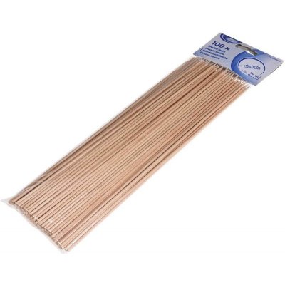 Špejle dřevěné 30 cm, hrocené, 100 ks