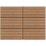 Greatstore Terasové dlaždice WPC 60 x 30 cm 1,08 m² hnědé 6 ks – HobbyKompas.cz