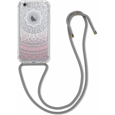 Pouzdro kwmobile Crossbody Apple iPhone 6 / 6S s popruhem - růžové indian sun – Zboží Mobilmania