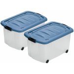 LIVARNO home Sada boxů na kolečkách 45 l 2dílná – Zboží Mobilmania