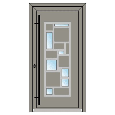 OknaDvereNaMiru.cz Vchodové plastové dveře INOX 1411 90 x 180 cm – Hledejceny.cz