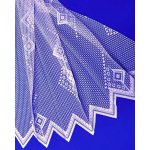 Českomoravská textilní žakárová záclona V901 geometrický vzor, bílá, výška 250cm (v metráži) – Hledejceny.cz