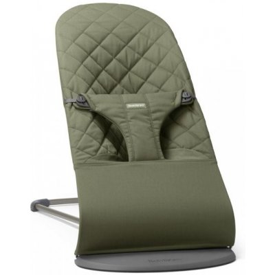 BabyBjörn lehátko Bliss Dark green Woven tmavě šedá konstrukce – Zboží Mobilmania