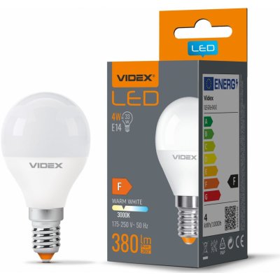 LED žárovka LED E14 G45 Koule 4W = 33W 380lm 3000K teplá bílá 240° Videx – Hledejceny.cz