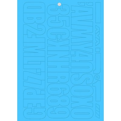 Nástěnková písmena a číslice - 4 sady, modré – Sleviste.cz