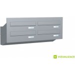 Poštovní schránka D-047 - pro zazdění s čelní deskou - lakovaná - RAL 7040 MAT. - ŠEDÁ – Hledejceny.cz