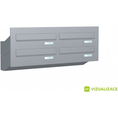 Poštovní schránka D-047 - pro zazdění s čelní deskou - lakovaná - RAL 7040 MAT. - ŠEDÁ – Hledejceny.cz