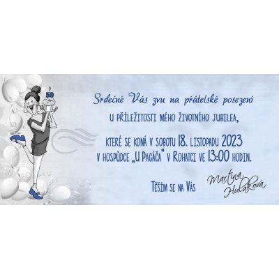 Pozvánka DL 041 – Zboží Dáma