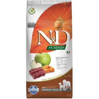 N&D Pumpkin Dog Adult Medium & Maxi Grain Free venison & apple 12 kg – Hledejceny.cz