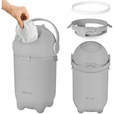 Lionelo Koš na pleny PUREBIN ŠEDÝ – Hledejceny.cz