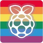 Raspberry Pi samolepka "Raspberry Pride" – Zboží Živě