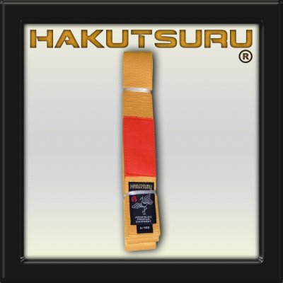 Hakutsuru Equipment Opasek Žlutý s Oranžovými konci – Sleviste.cz