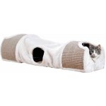Trixie Plyšový škrábací tunel pro kočky 110 x 30 x 38 cm – Zboží Mobilmania