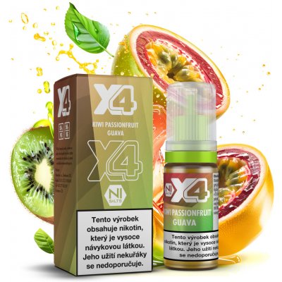 X4 Bar Juice Kiwi Passionfruit Guava 10 ml 10 mg – Hledejceny.cz