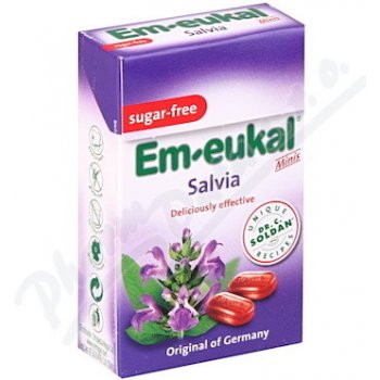 Em-Eukal Šalvějové dropsy s vitamínem C 40 g krabička