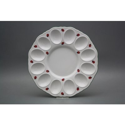 Bohemia Porcelán 1987 podnos na vejce 24cm Rokoko Berušky Zl – Zboží Dáma