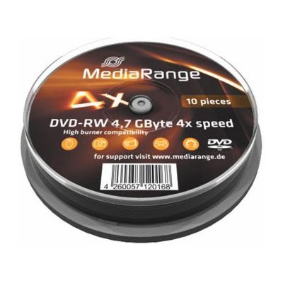 Mediarange DVD-RW 4,7GB 4x, cakebox, 10ks (MR450) – Sleviste.cz