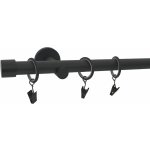 KovovégarnýžeCZ Rullo modern 19 mm Jednořadá Bez kroužků černá matná 140 cm – Zboží Mobilmania