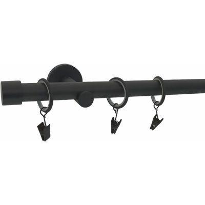 KovovégarnýžeCZ Rullo modern 19 mm Jednořadá Bez kroužků černá matná 140 cm – Zboží Mobilmania