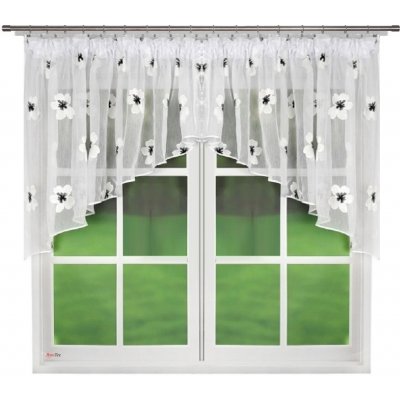 Fliying Dekorační krátká záclona s řasící páskou L482 400x100 cm – Hledejceny.cz