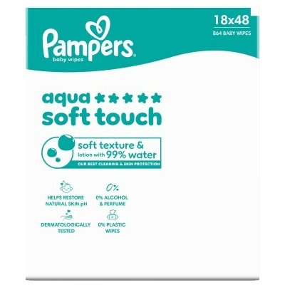 Pampers Aqua Soft Touch Dětské čisticí ubrousky 864 ks – Hledejceny.cz