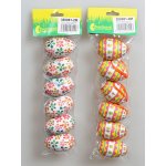 Vajička s obrázkem x 6 ks, závěsná, 4*6 cm 380081 2M – Zboží Mobilmania