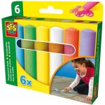 SES CREATIVE Křídy chodníkové barevné tlusté set 6ks v krabičce – Zboží Dáma