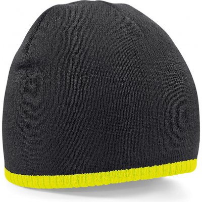 Beechfield dvoubarevná zimní čepice beanie fluorescenční žlutá – Hledejceny.cz