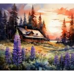 Norimpex Diamantové malování Lesní chata 30 x 40 cm – Sleviste.cz